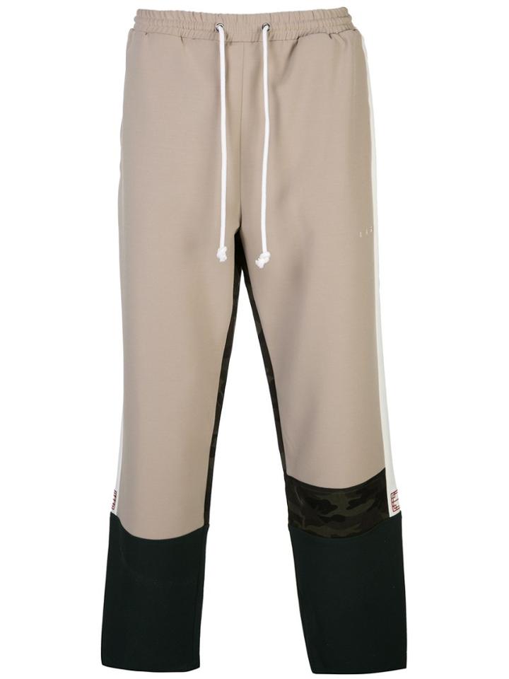Iise Contrast Camouflage-print Trackpants - Brown