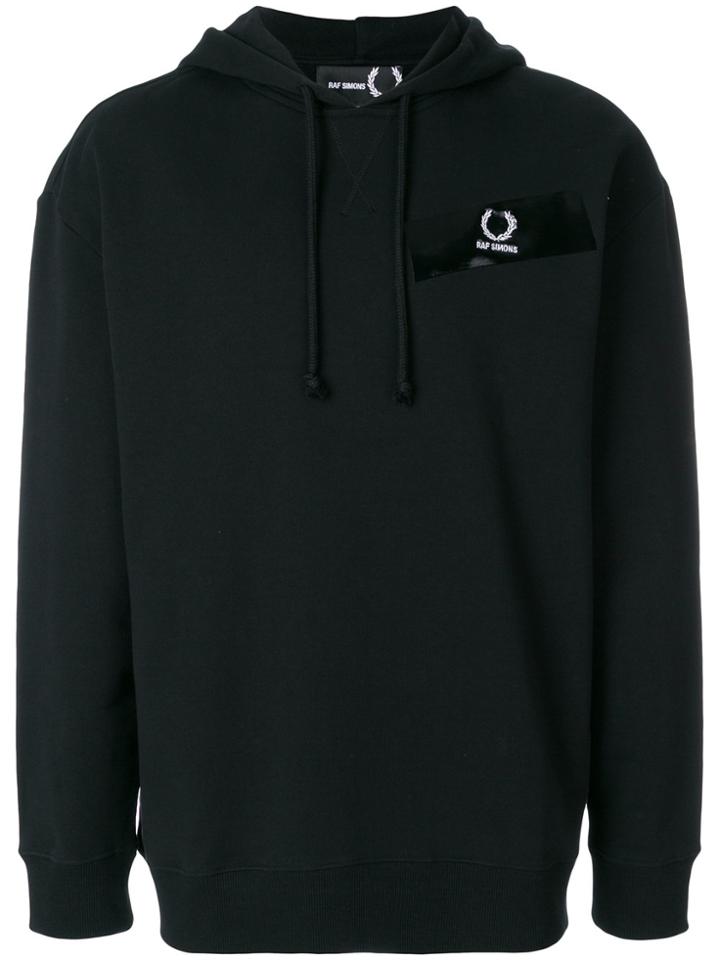 Raf Simons X Fred Perry Tape Detail Hoodie - Black