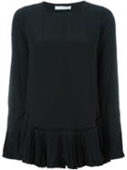 Chloé Long Sleeve Top, Women's, Size: 36, Black, Silk