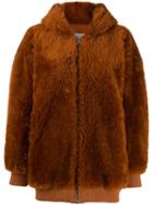 Yves Salomon Meteo Shearling Hooded Jacket - Brown