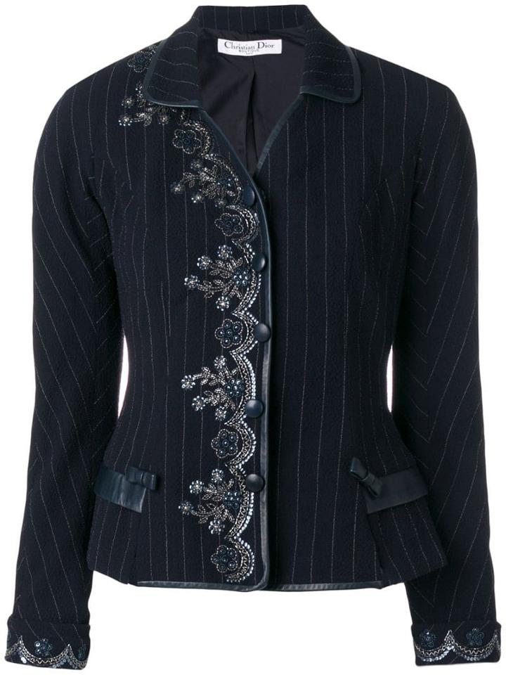 Christian Dior Pre-owned Embroidered Jacket - Blue