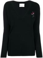 Be Blumarine Floral Embroidered Jumper - Black