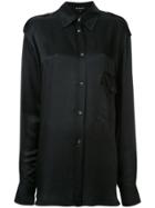 Ann Demeulemeester Plain Longline Shirt - Black