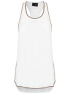 Andrea Bogosian Chain Embellished Top - White