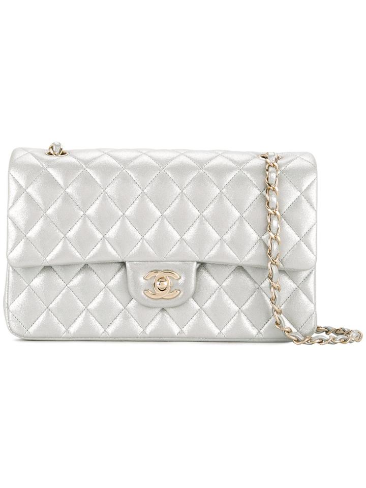 Chanel Vintage Double Flap Shoulder Bag - Metallic