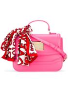 Love Moschino Scarf Detail Tote, Women's, Pink/purple, Polyurethane