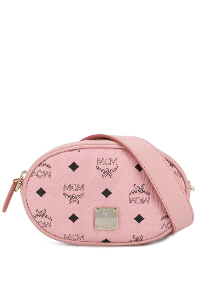 Mcm Monogram Belt Bag - Pink