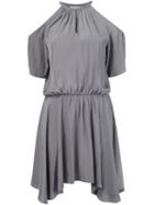 Ramy Brook Cold Shoulder Dress, Women's, Size: Small, Grey, Polyester