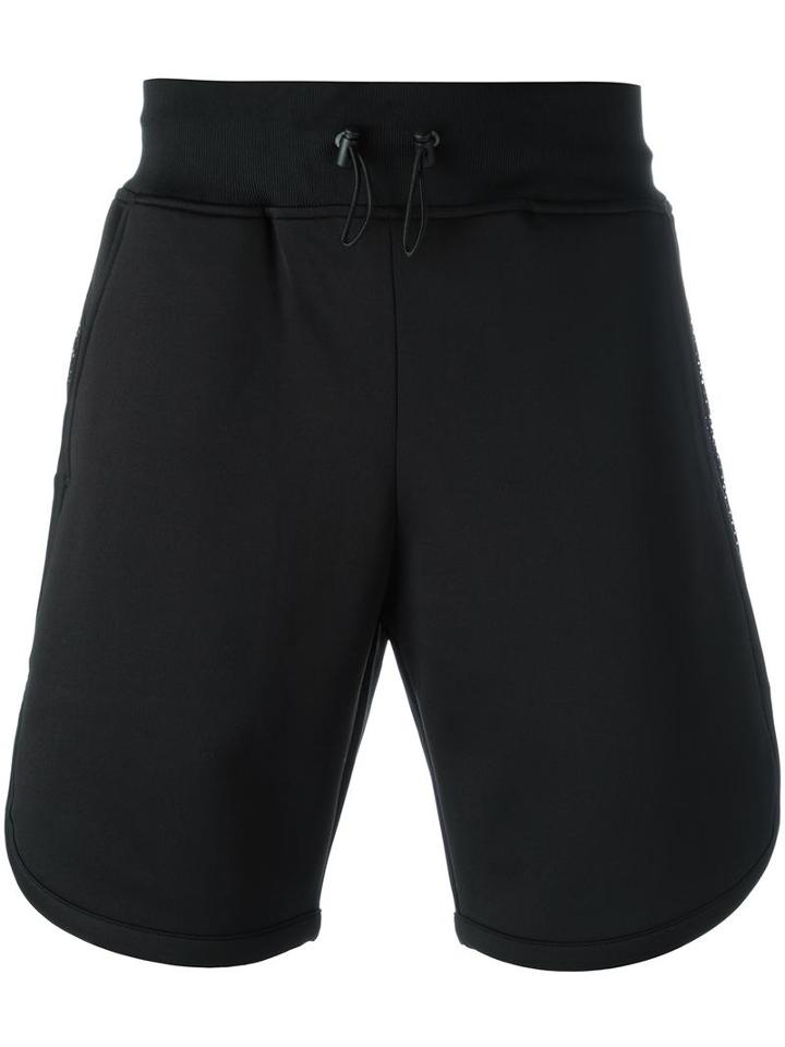 Hydrogen Skull Print Shorts, Men's, Size: Small, Black, Polyester/spandex/elastane