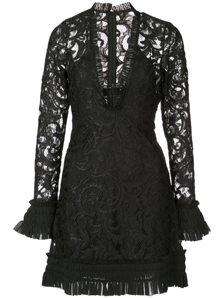 Alexis Lace Short Dress - Black