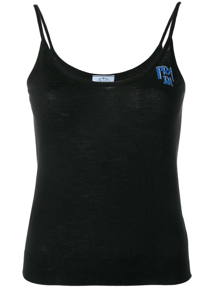 Prada Intarsia Knit Top - Black