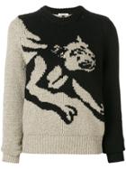 Krizia Leopard Pattern Sweater - Gold