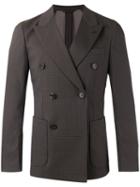 Prada Double Breasted Blazer, Men's, Size: 48, Brown, Cotton/polyamide/spandex/elastane/cupro