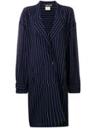 Fendi Vintage 1980's Striped Coat - Blue