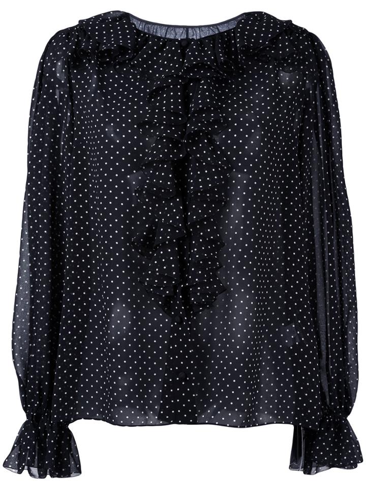 Dolce & Gabbana Polka Dot Blouse - Black