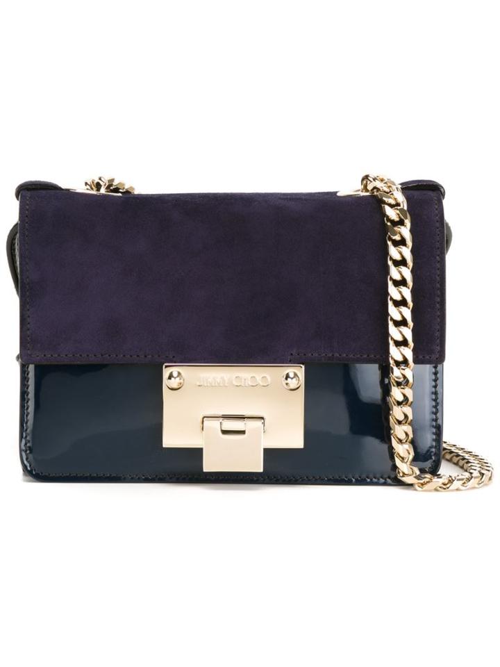 Jimmy Choo 'rebel Soft Mini' Bag, Women's, Blue, Patent Leather/suede
