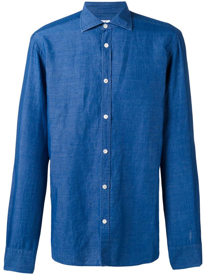 Danolis Classic Shirt, Men's, Size: Medium, Blue, Cotton/linen/flax