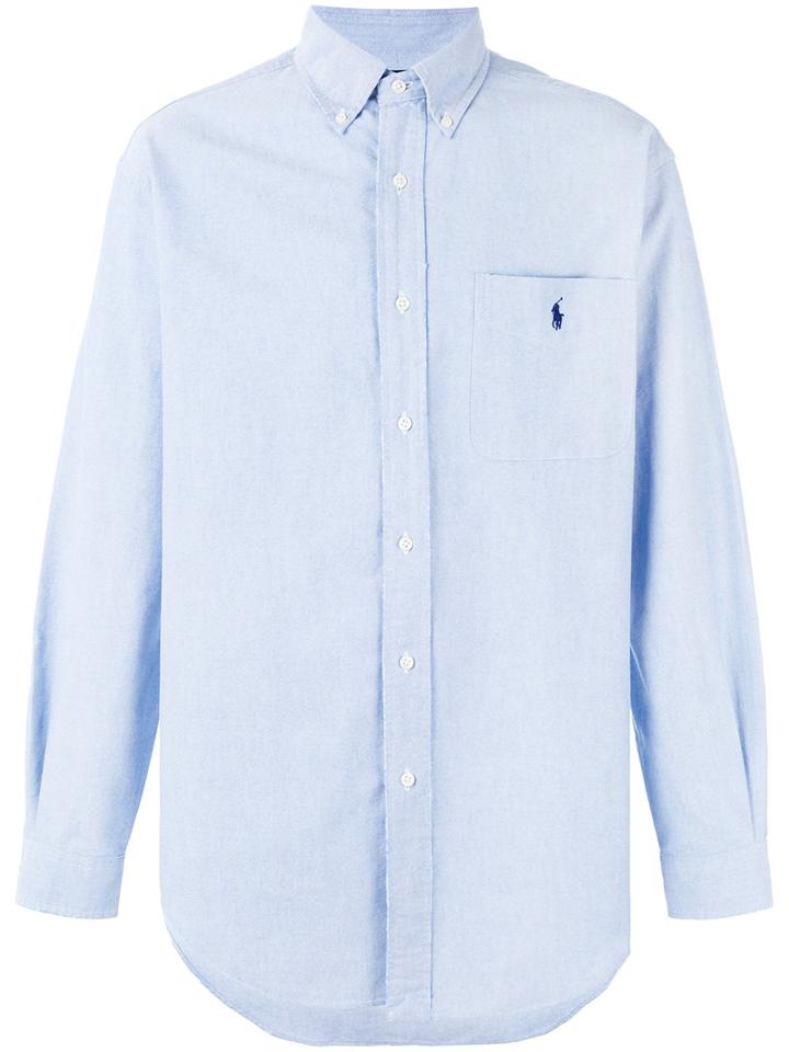 Buttoned Shirt - Men - Cotton - L, Blue, Cotton, Polo Ralph Lauren