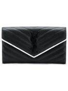 Saint Laurent Monogramme Flap Wallet - Black