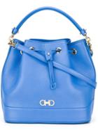 Salvatore Ferragamo Gancini Bucket Tote, Women's, Blue