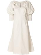 Aalto Balloon Sleeves Dress - Nude & Neutrals