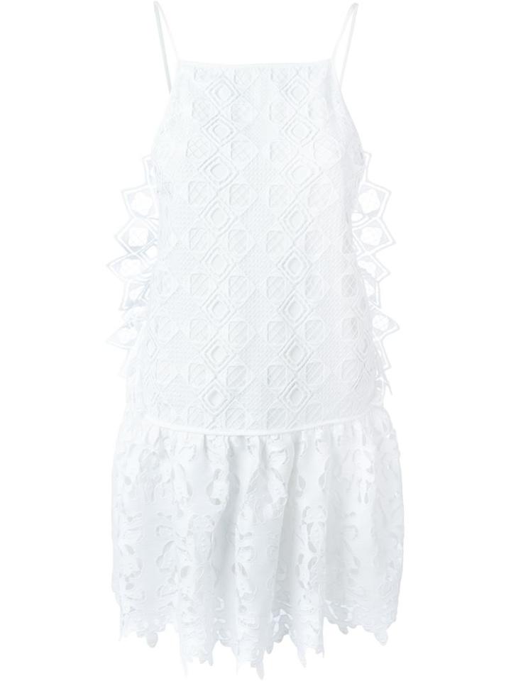 No21 Embroidered Dress, Women's, Size: 42, White, Acetate/silk/polyester