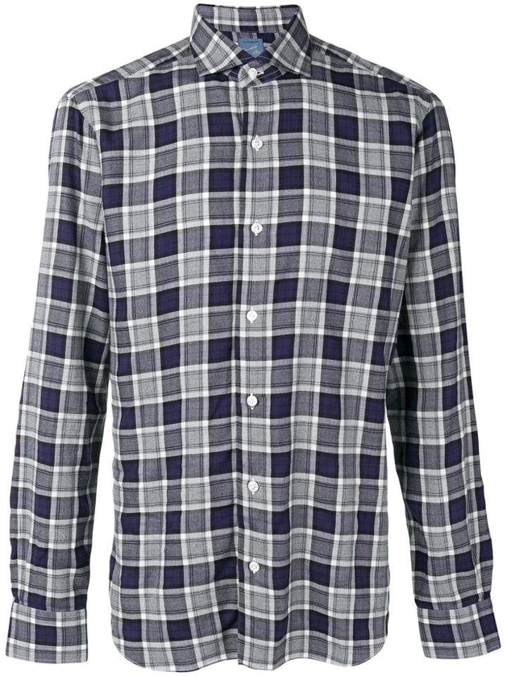 Barba Checked Button Shirt - Blue