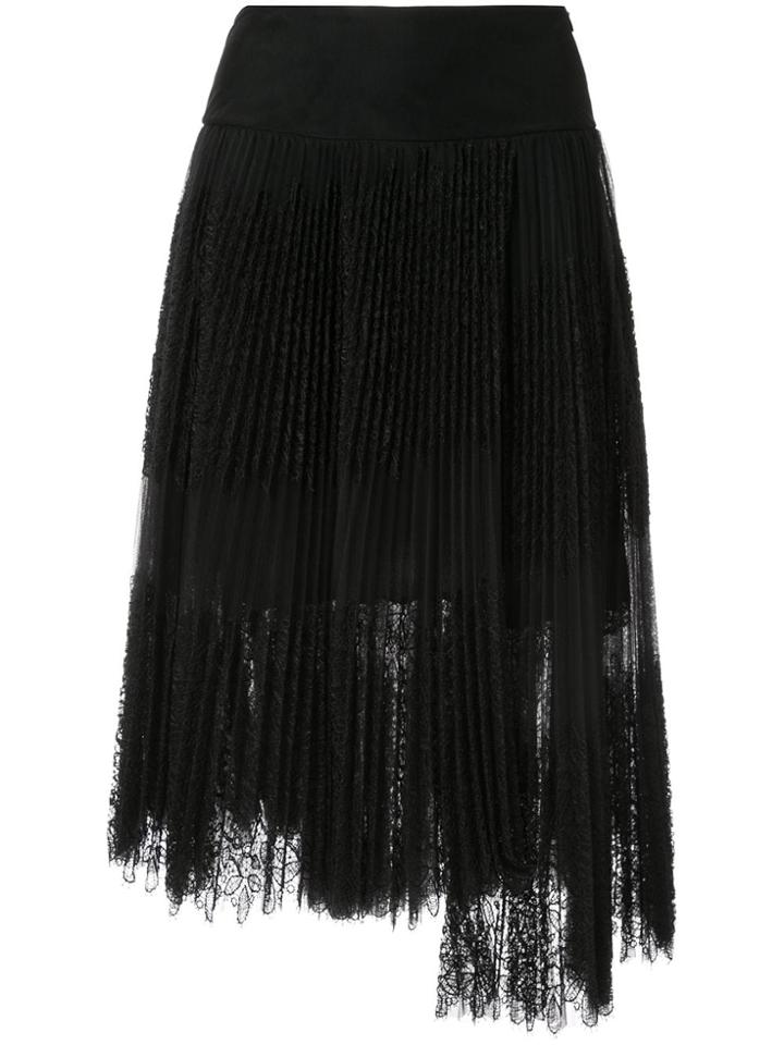Ermanno Scervino Flared Lace Skirt - Black