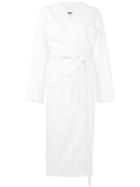 Mm6 Maison Margiela Wraparound Belted Coat - White