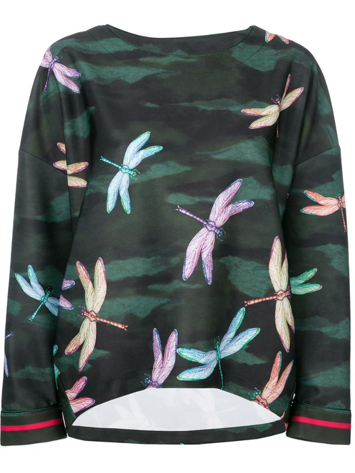 F.r.s For Restless Sleepers Dragonfly Print Blouse - Green