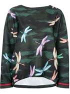F.r.s For Restless Sleepers Dragonfly Print Blouse - Green