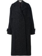 Stella Mccartney Speckled Oversized Coat, Women's, Size: 38, Black, Cotton/polyamide/viscose/wool
