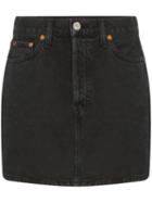 Re/done Denim Mini-skirt - Black