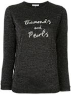 Bella Freud Diamonds & Pearls Sparkle Knit Sweater - Black