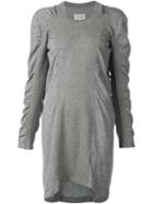 Maison Margiela Ruched Sleeve Sweater Dress, Women's, Size: Medium, Grey, Cashmere