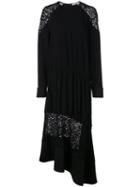 Tibi Guipure Lace Panel Dress - Black