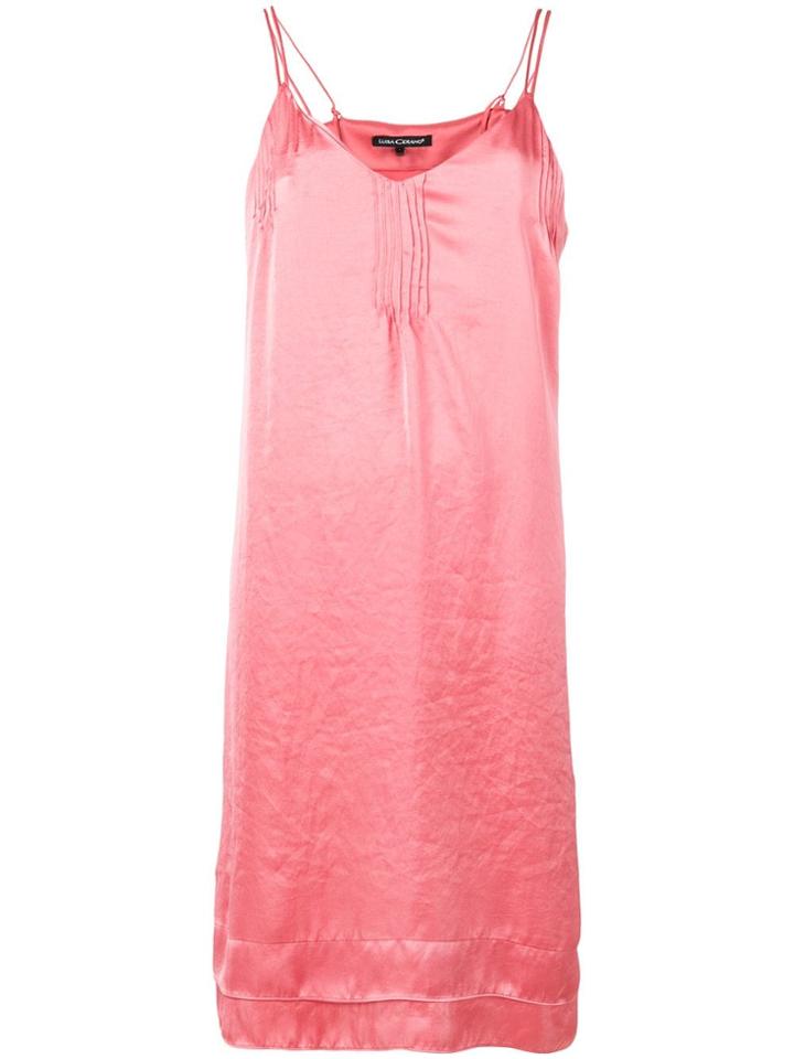 Luisa Cerano Spaghetti Strap Dress - Pink