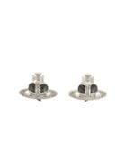 Vivienne Westwood Diamante Heart Cufflinks - Silver