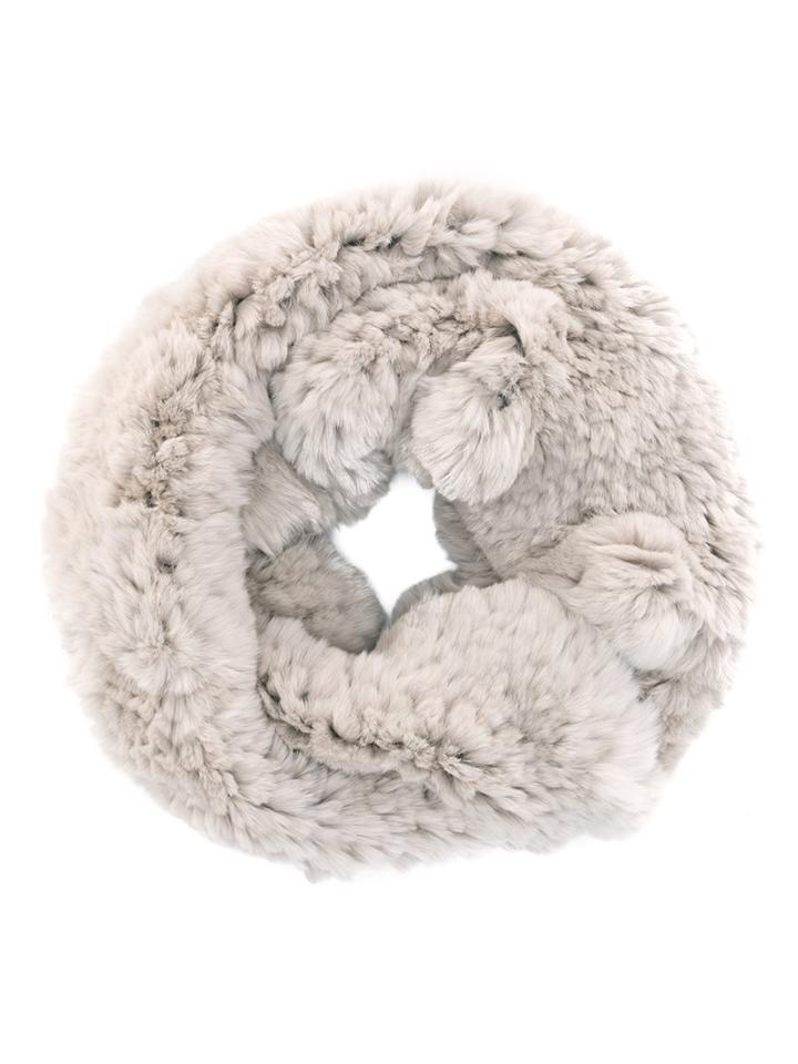 Yves Salomon Infinity Scarf, Women's, Grey, Rabbit Fur