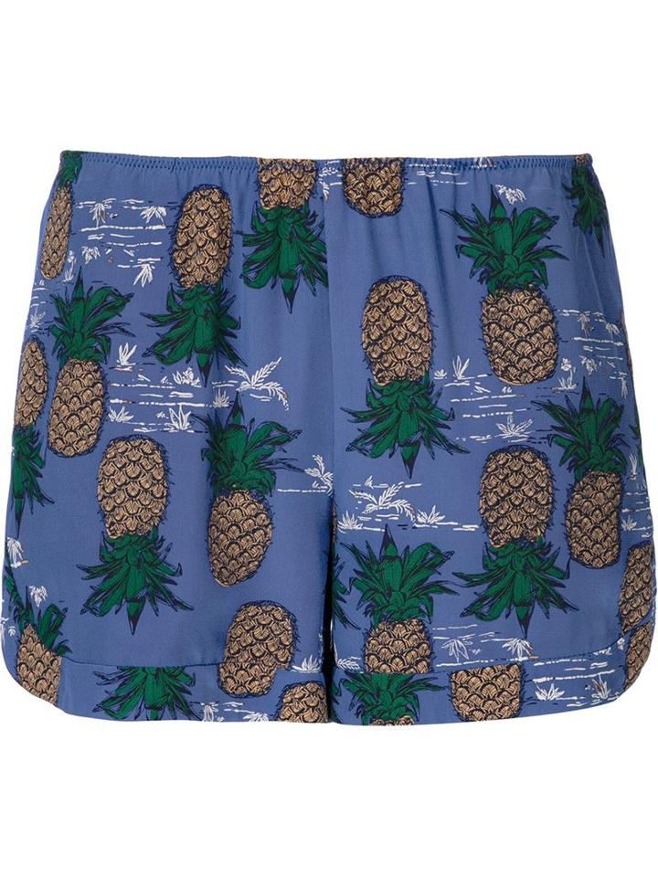 Sea Pineapple Print Shorts