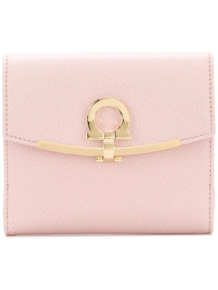 Salvatore Ferragamo Small Gancio Lock Wallet - Pink