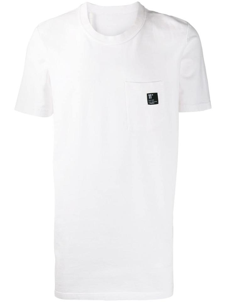 11 By Boris Bidjan Saberi Label Pocket Longline T-shirt - White