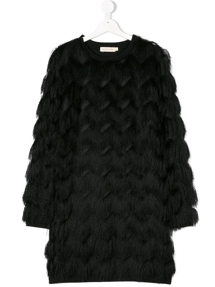 Andorine Fringed Dress - Black