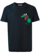 Andrea Pompilio Dinosaur Print T-shirt, Men's, Size: 48, Blue, Cotton