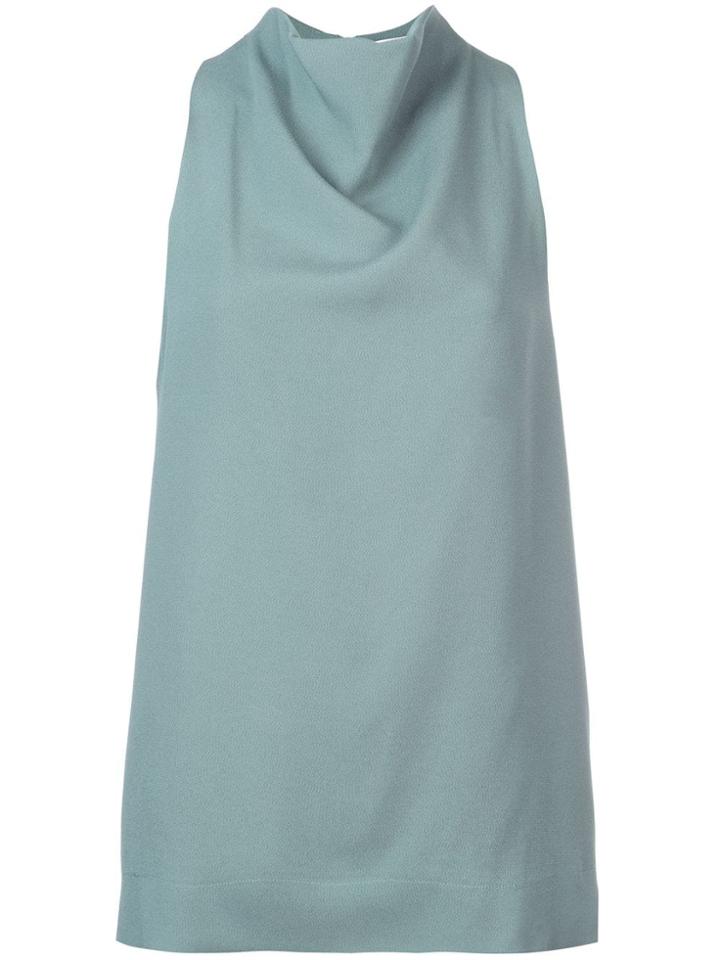 Nomia High Neck Sleeveless Blouse - Green