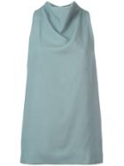 Nomia High Neck Sleeveless Blouse - Green