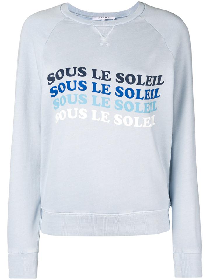 Frame Denim Printed Sweatshirt - Blue