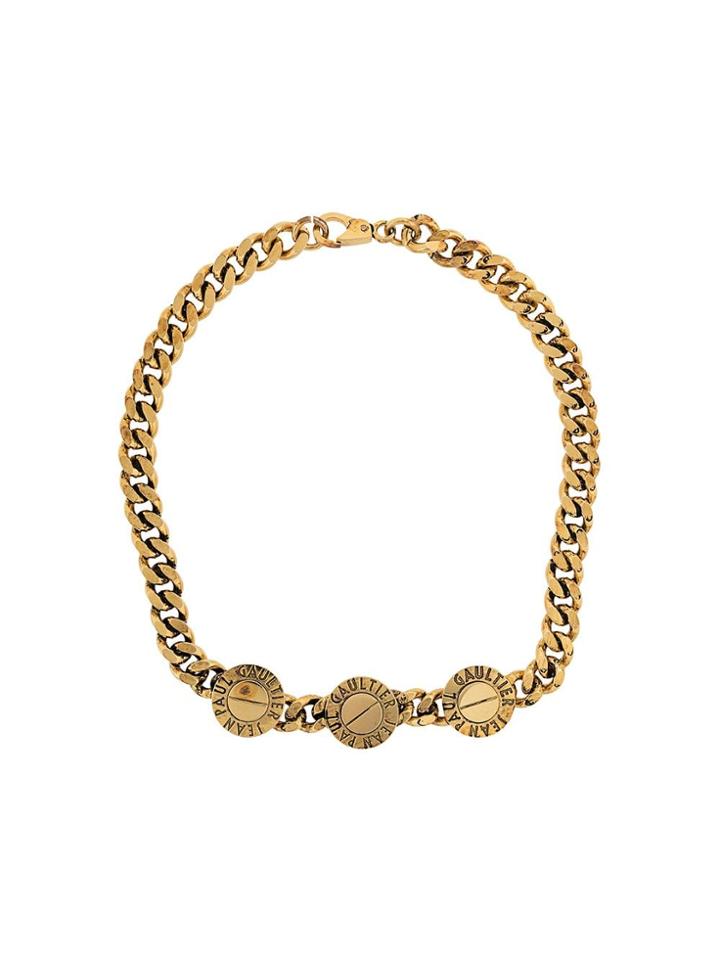 Jean Paul Gaultier Pre-owned Logo Buttons Choker - Gold