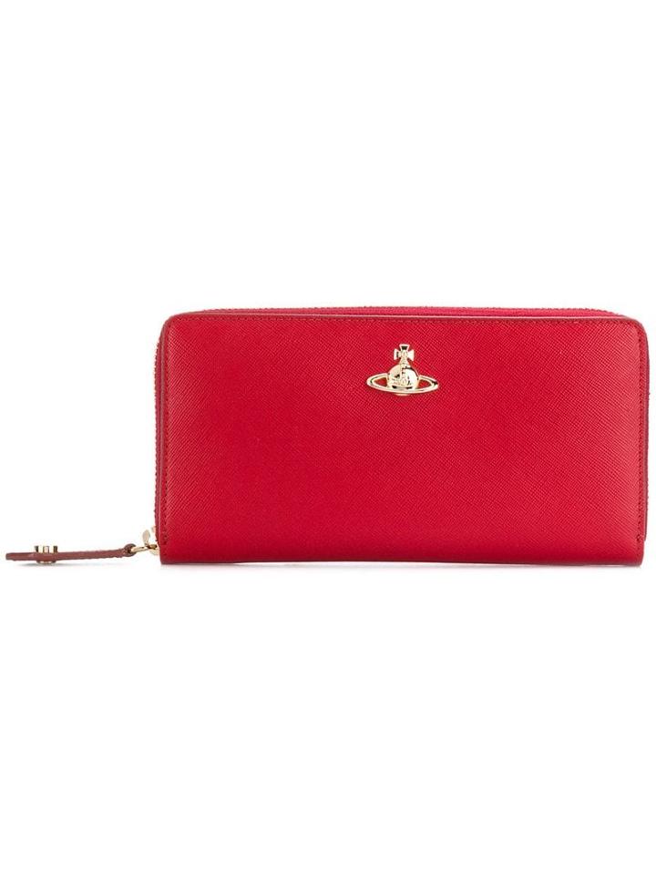 Vivienne Westwood Zip Around Logo Purse - Red