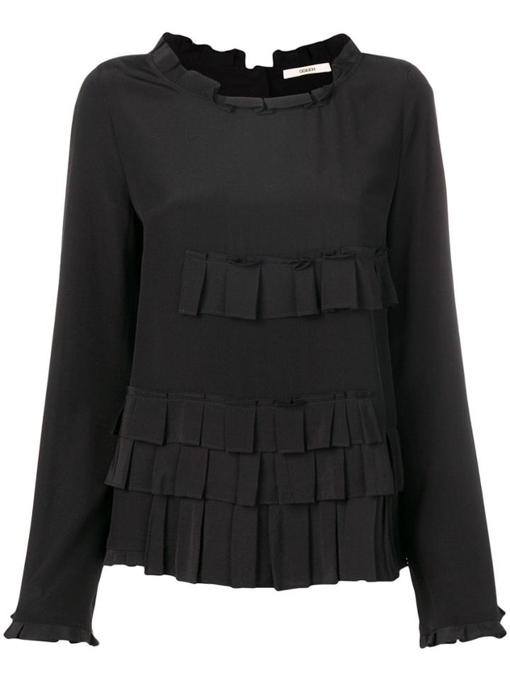 Odeeh Ruffled Top - Black